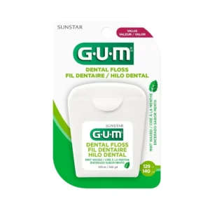 Gum Hilo Dental Dental Floss Sabor A Menta Con Cera X 129m