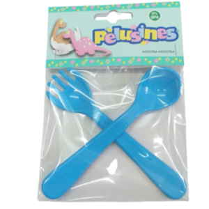 CUBIERTOS PLAST PELU CELE